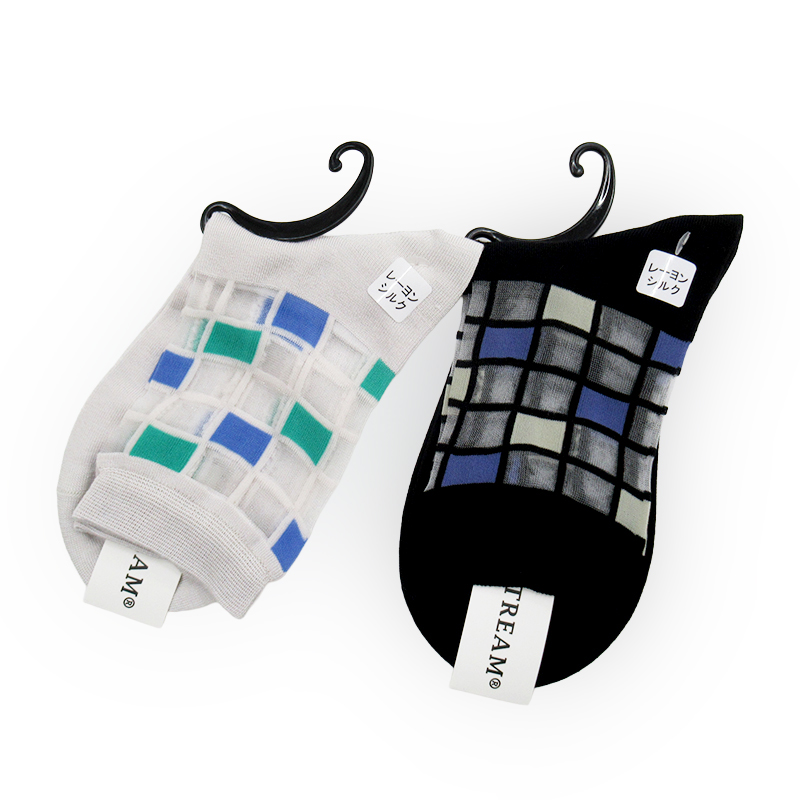 STREAM  トップシースルーブロック柄ソックス